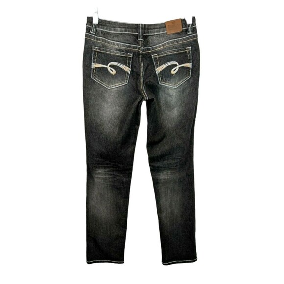 JUSTICE Jeans Simply Low Jeans Girls Size 14 reg Black Denim Straight Leg - Picture 2 of 9